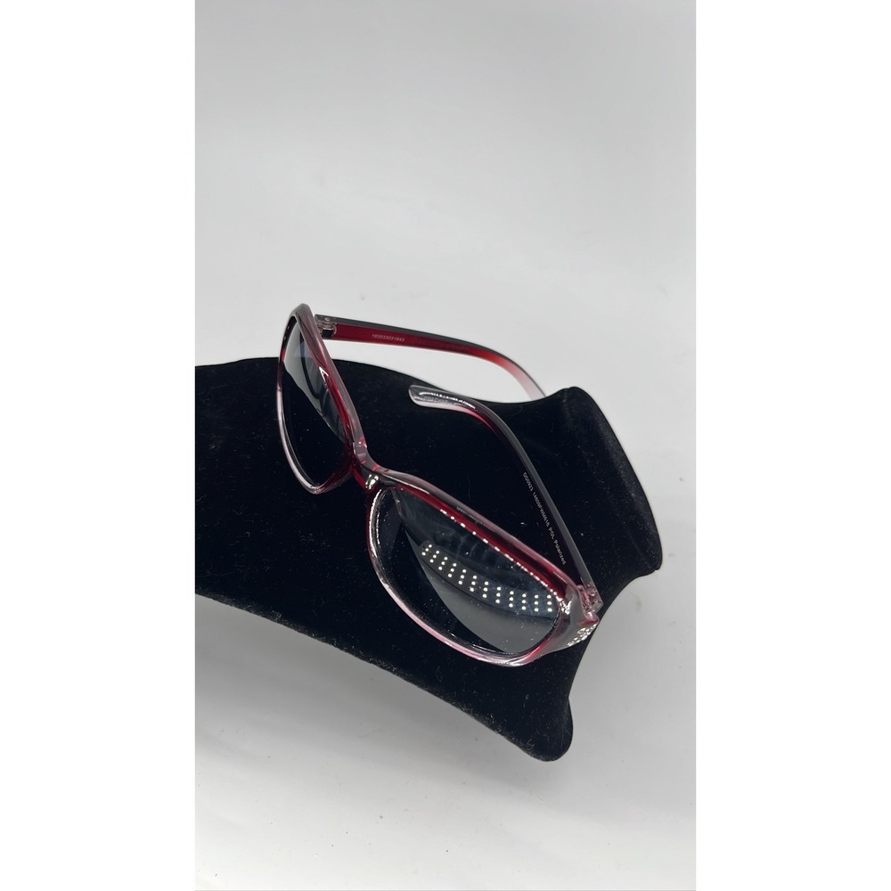 Foster Grant Sunglasses Red Clear Oval‎ DC0923 14809FWM616 Polarized